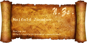 Neifeld Zsombor névjegykártya